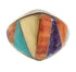 Sterling Silver Southwest Ring Multicolor Jewelry Size 5-3/4 CS59541